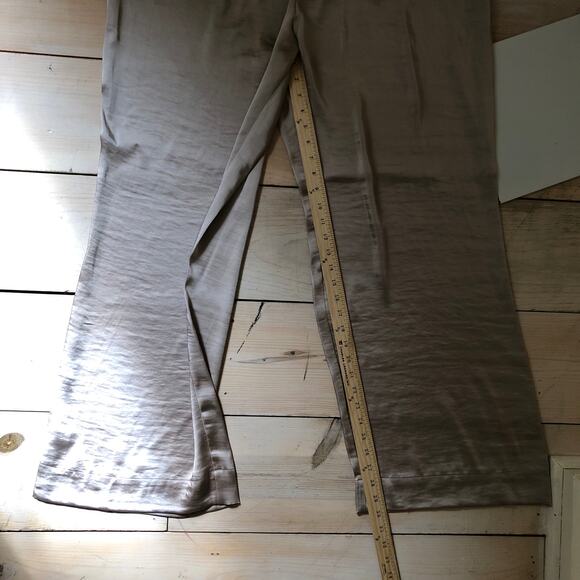 A New Day NWT Women's Mid-Rise Straight Leg Satin Pull-On Pants Cream XXL - Picture 8 of 9